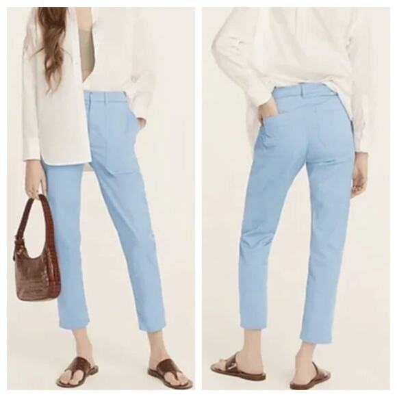 J.Crew Patch Pocket Slim Boyfriend Chino Pant Blue Mist Size 31 Long - Picture 1 of 11